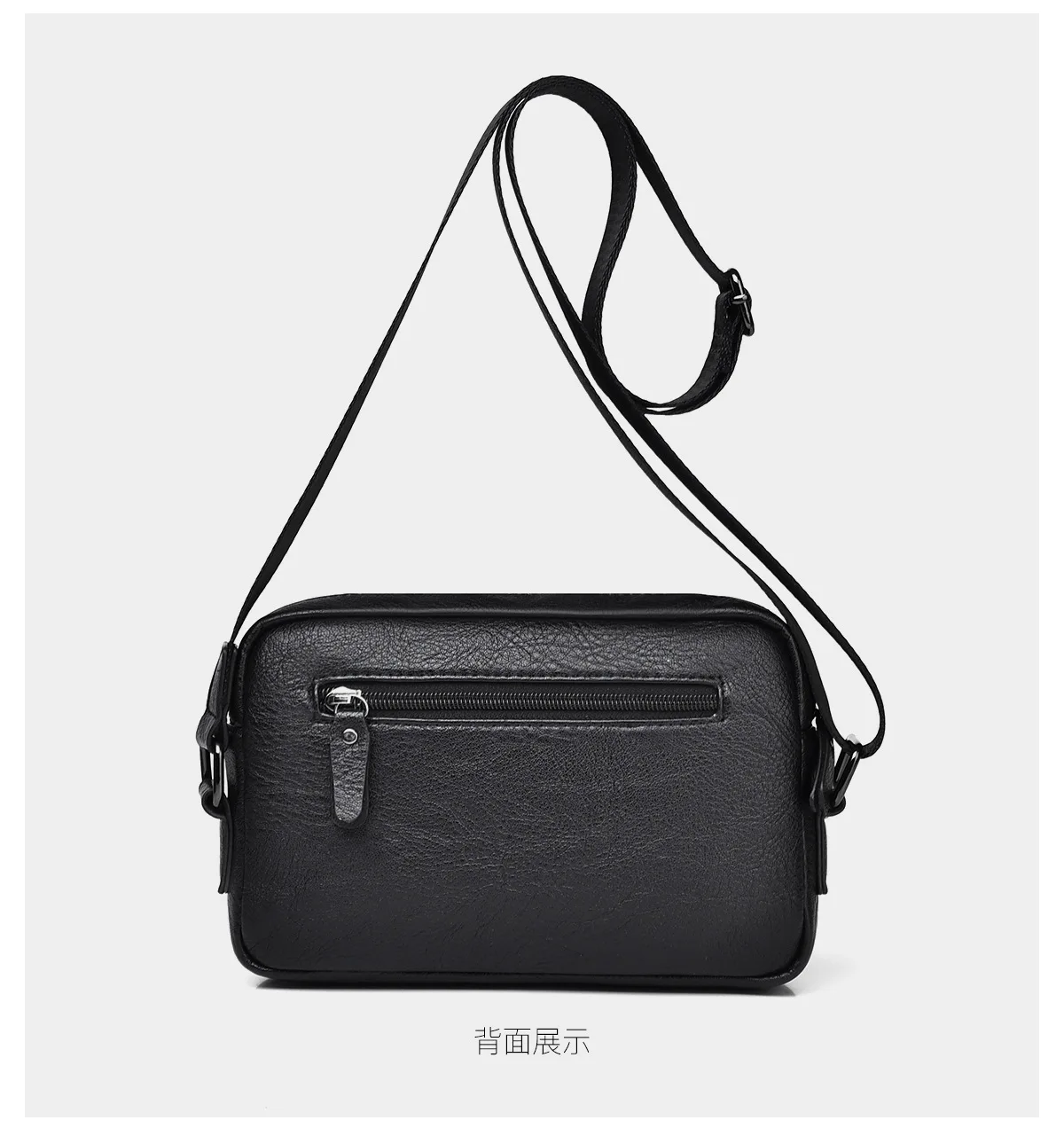 Casual Men's Mobile Phone Bag, Small Shoulder Bag, Large Capacity PU Portable Crossbody Bag, Anti Splash Trendy Shoulder Bag
