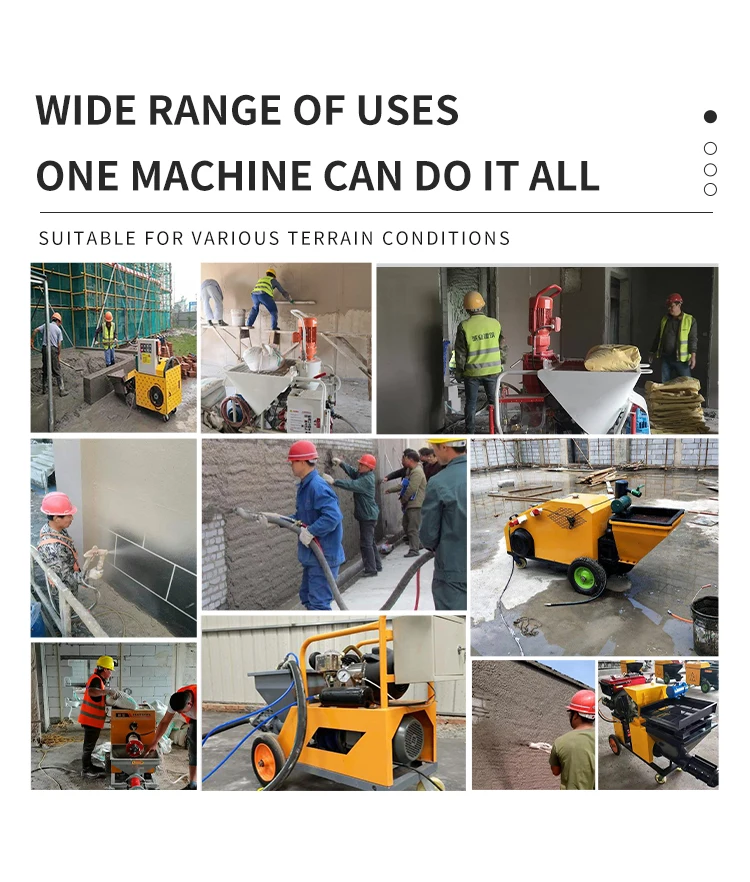 Smart Electric Mortar Spraying Machine Cement Plaster Pump with Adjustable Output for Various Wall Construction Needs