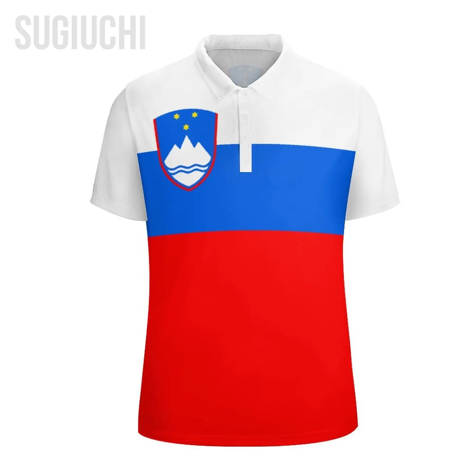 Unisex Polo Shirt Slovenia Flag 3D Print Man Polo Fashion Clothing Tracksuits Short Sleeves