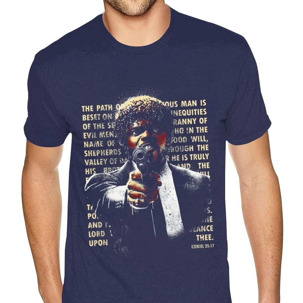 Men Women Simple Gothic Style Tshirt Mens Designer Shirts  Discount Vintage Tee Shirt  Pulp Fiction Jules Winnfield T-Shirt