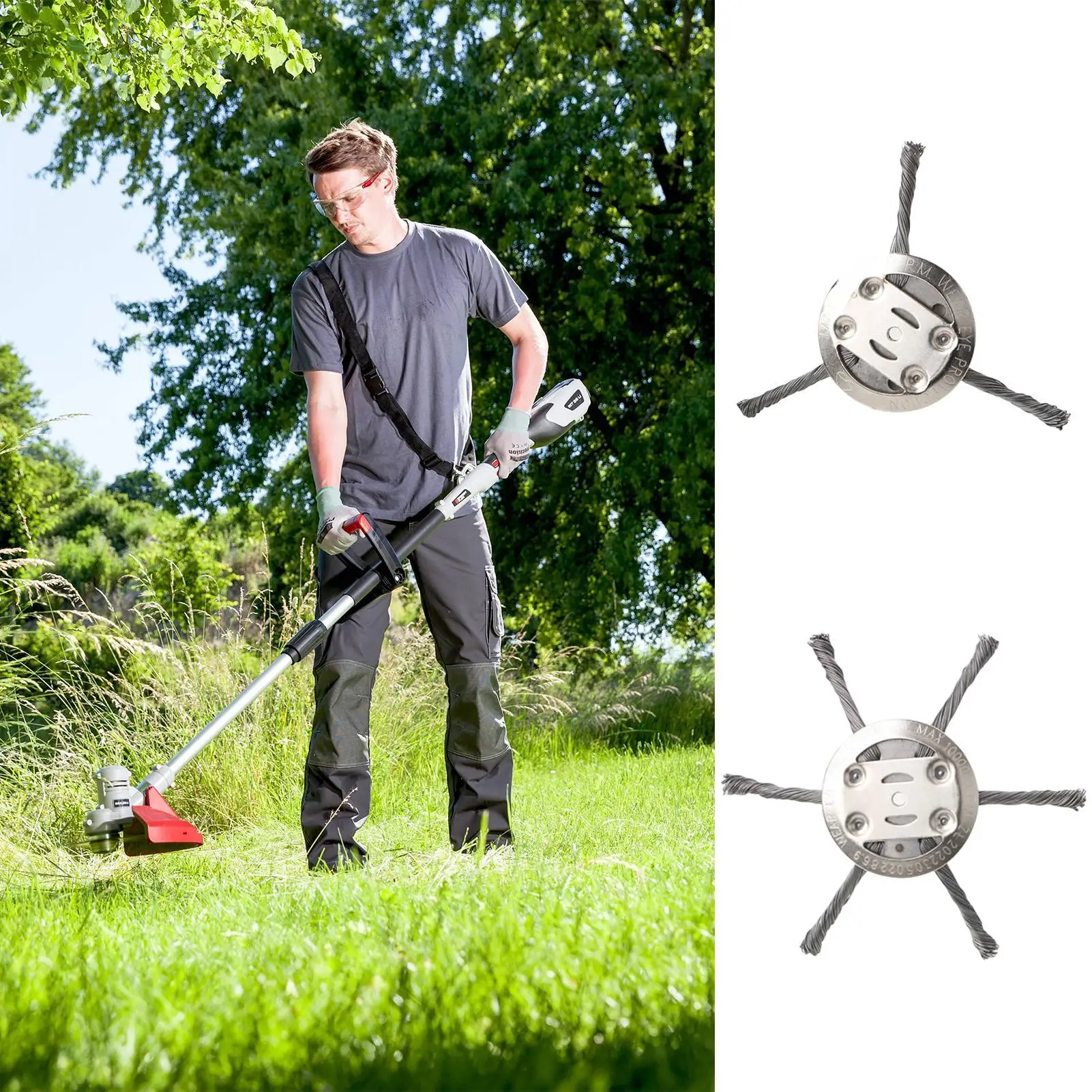 

Steel Wire Grass Trimmer Head Lawn Mower Replacement 6 Inch Heavy-Duty Indestructible Trimmer Head For Garden Outdoor Farm