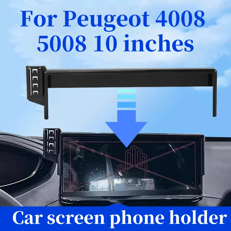 

Car Phone Holder For Peugeot 4008 5008 2021-2023 10 Inch Screen 360° Rotating Car Mount GPS Bracket Navigation Stand Accessories