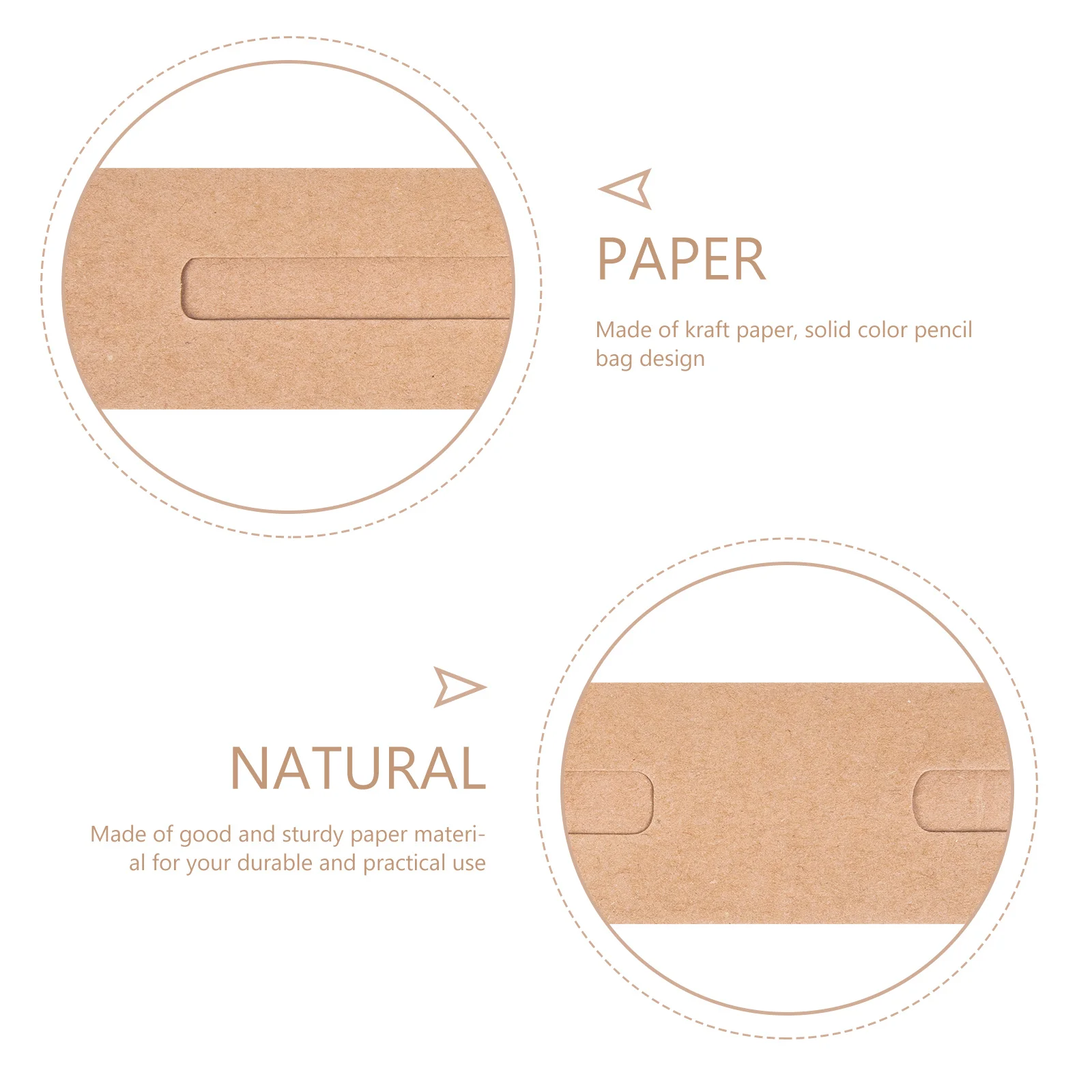 

20Pcs Kraft Paper Pen Sleeves Pen Packaging Protective Holder Paper Pencil Case Gift Set Office Accessories Pencil Case