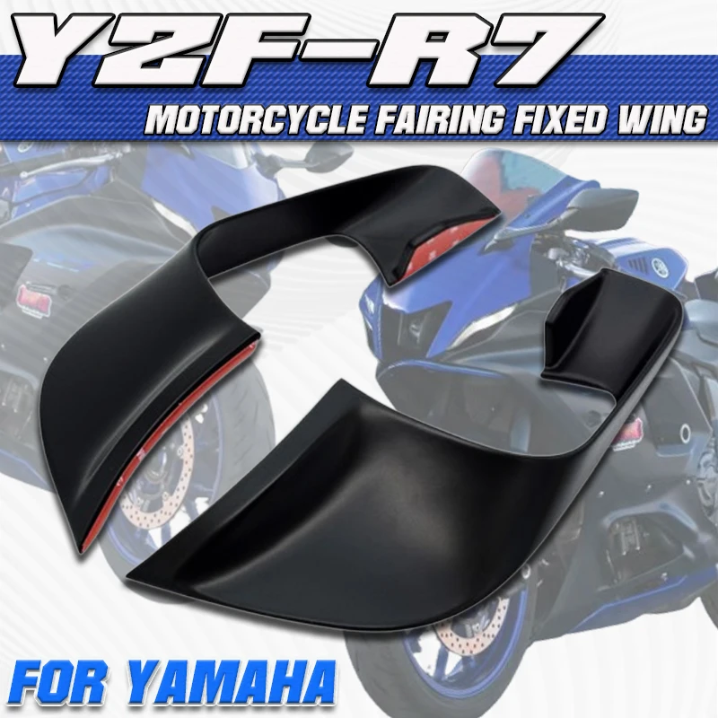 

New Motorcycle Fairing Fixed Wing Wing spoiler Aerodynamic Matte Black Accessorie For Yamaha R7 YZF R7 YZF-R7 r7 2021 2022 2023