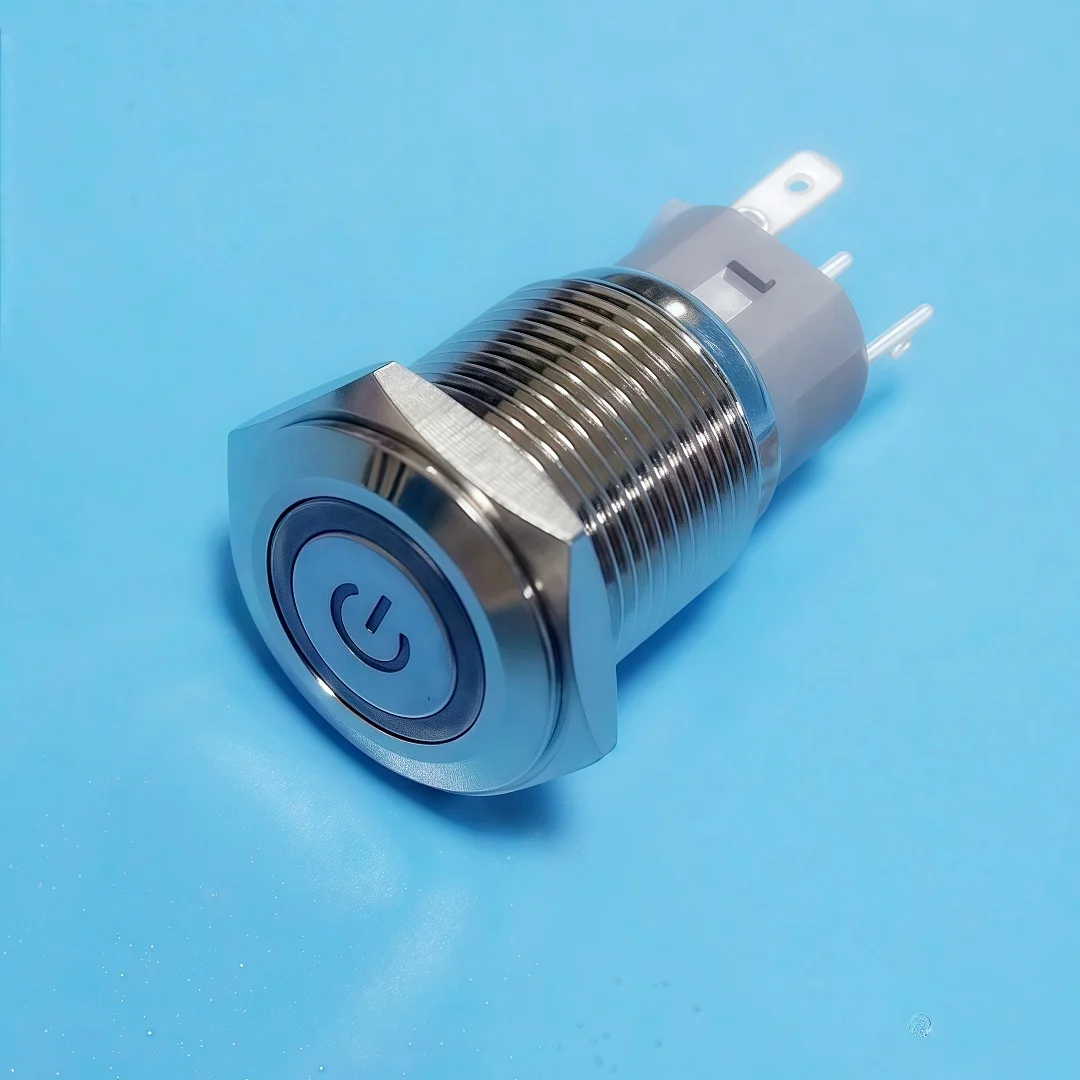 Großhandel 16mm Metall-Drucktastenschalter, Auto-Angel-Eyes-Schalter, Auto-Modifikationsschalter DC12V24V, 220V LED – Detail 8