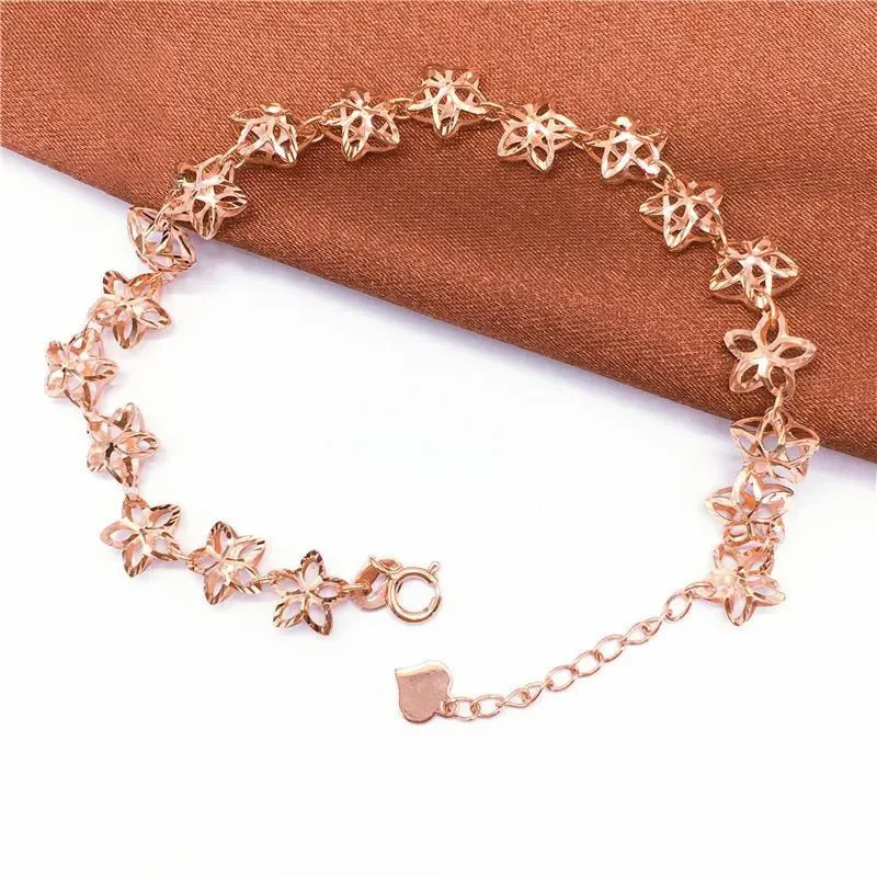 585 purple gold exquisite leopard head bracelet for women new in fashion luxury plated 14K rose gold bangles jewelry gift