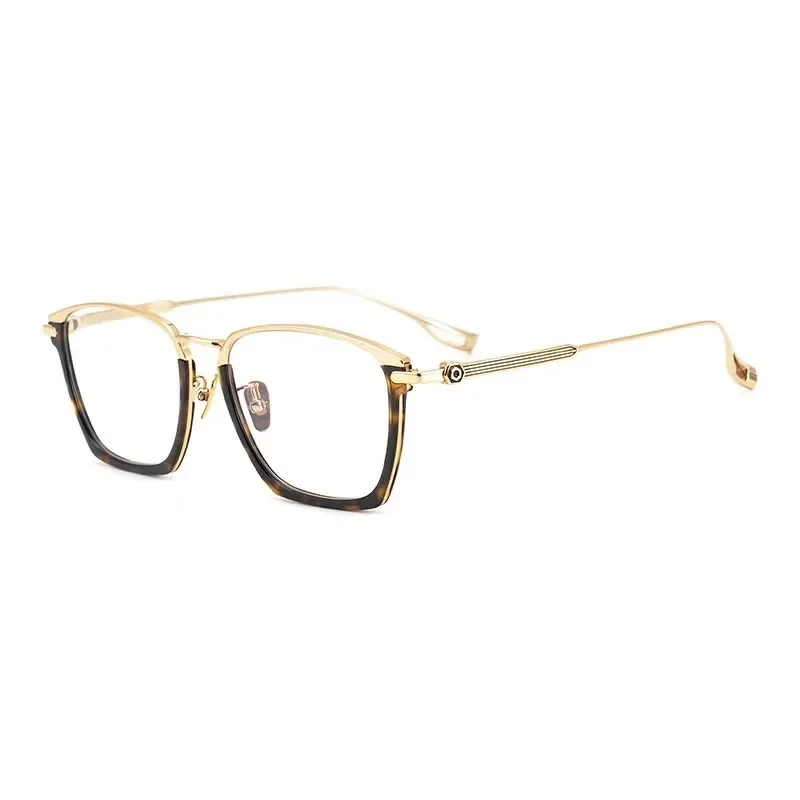 

Designer high sense niche pure titanium glasses frame men's big face retro large square frame men's myopia glasses frame