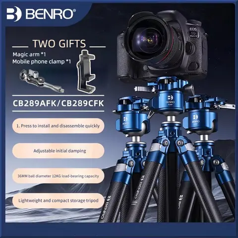 Benro CyanBird CB289AFK CB289CFK Bluebird trípode cámara de fibra de carbono soporte SLR cabeza de aluminio Micro soporte de mango único