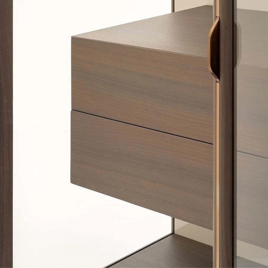 메탈 하이엔드 미니멀리스트 럭셔리 디스플레이 캐비닛 (유리+금속) |   사무실 및 저택용