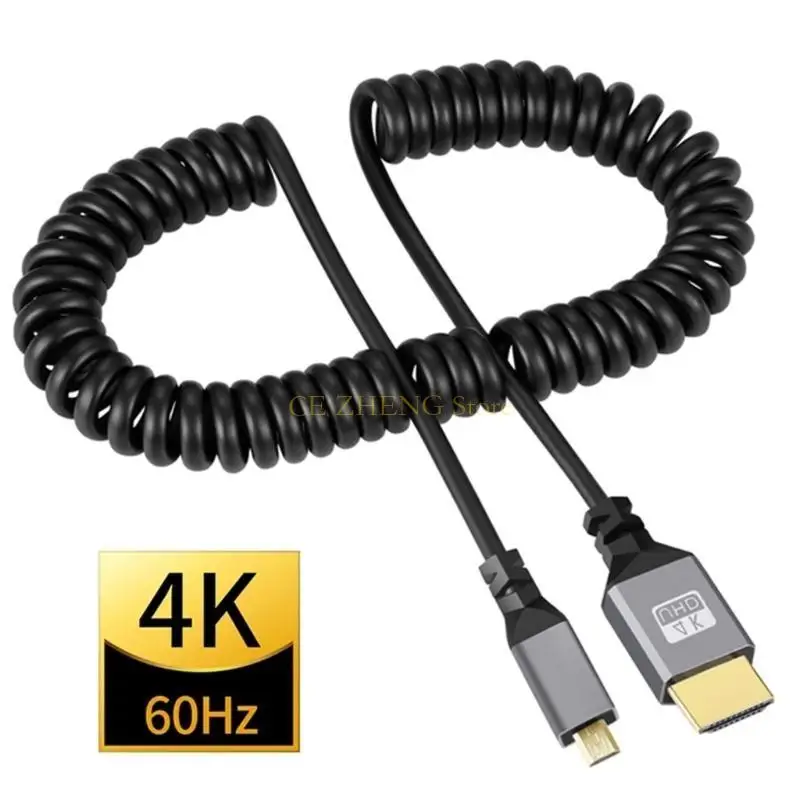 Cavo E56B 4K a spirale HDMI-compatibile Extreme sottile cavo arrotolato da maschio a maschio