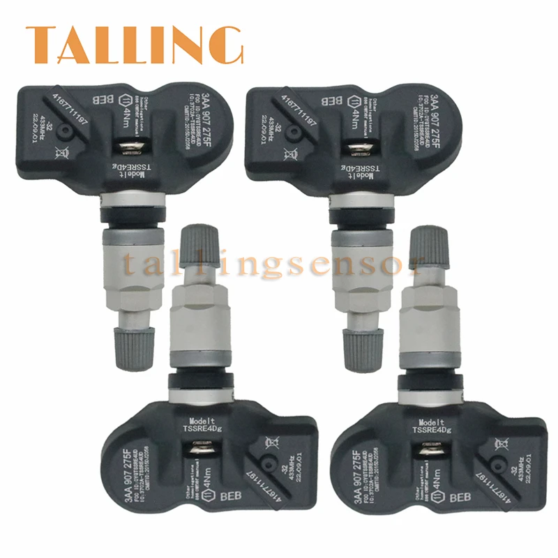 

4PCS 3AA907275F Tire Pressure Sensor For Volkswagen CC Passat Tiguan 2007-2017 New 3AA907275 3AA907275B 3AA907275D RDE013