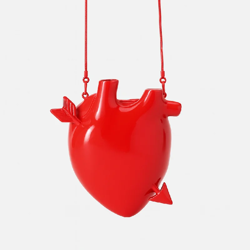 

Crossbody Bag Heart-shaped Niche Design Fashion Metal Evening Bag. Clutch Chain Strap New Arrival Shoulder Luxury Brand Bags