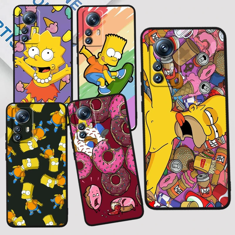 

Disney Cute Simpson For Xiaomi Mi 14 13T 13 12T 12 11T 11i 11 10T 10 Pro Lite Ultra 5G Black Cover Phone Case