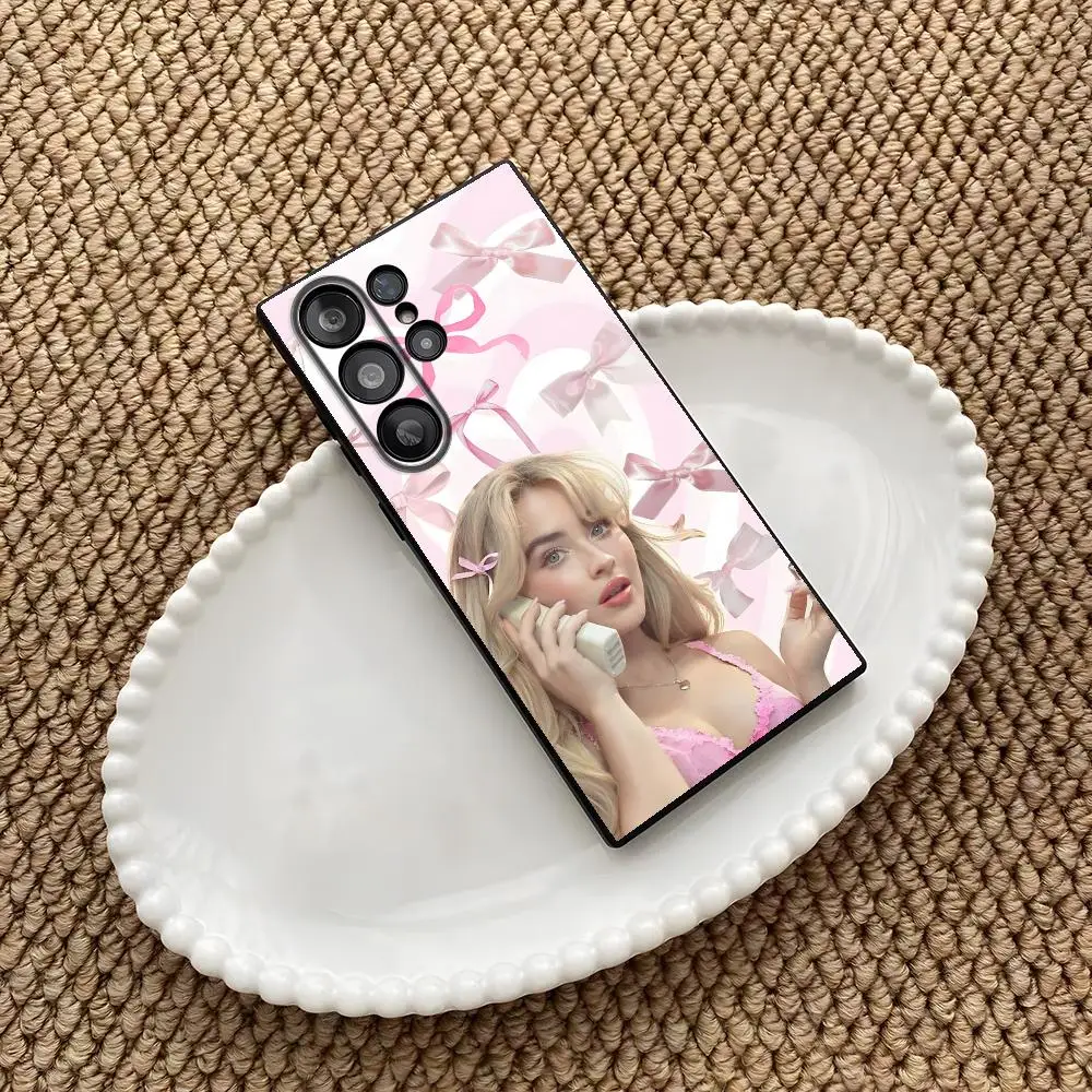 Popular singers S-Sabrina C-CarpenterES Phone Case For Samsung Galaxy S26 S25 S24 S23 S22 S21 S20 Plus Ultra Note20 Soft Black