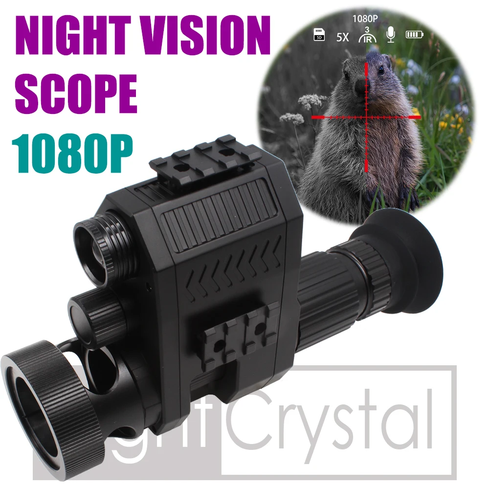 Megaorei NK007 Plus Infrared Night Vision Riflescope Add-on 1080p Video Record Hunting Camera Camcorder Scope Attachment IR