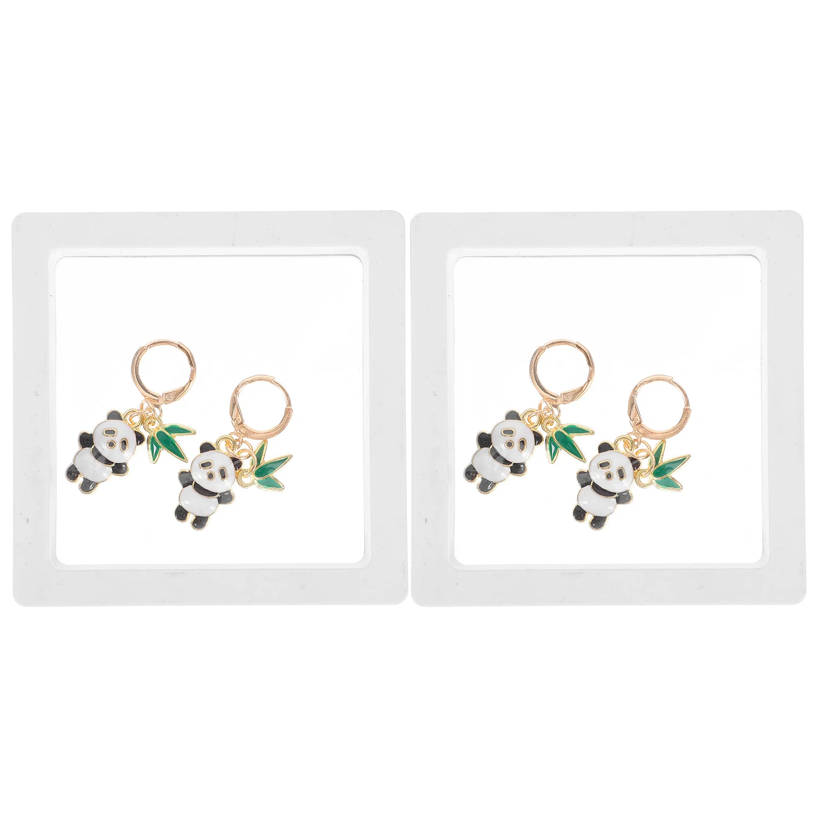 

2Pairs Panda Knitting Markers Alloy Crochet Clips Locking Stitch Markers for Sewing Quilting Jewelry Making Supplies