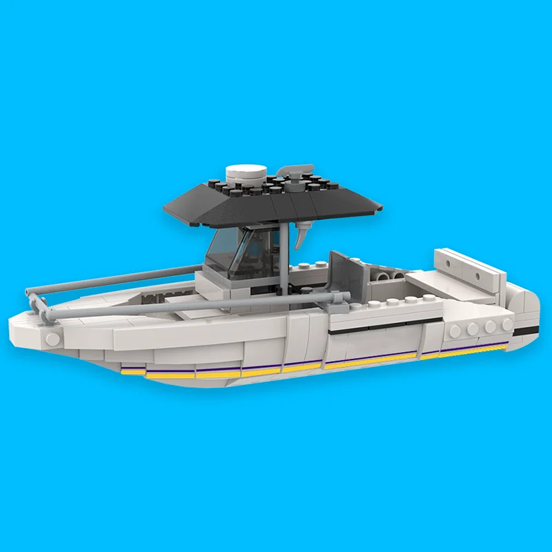 Moc قوالب بناء نموذج قارب الصيد التكنولوجيا وحدات كتل هدايا عيد الميلاد لعب سفينة حربية عسكرية نموذج DlY مجموعات الجمعية #2
