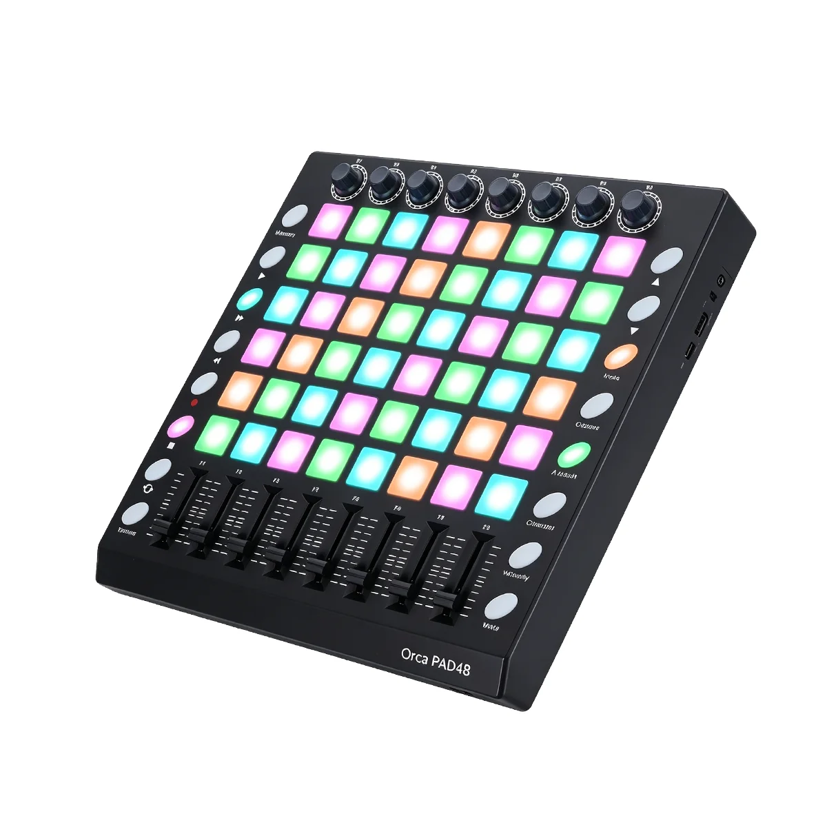 WORLDE PAD48 Beat Machine, 48 RGB Drum Pad USB-C DAW Controller for FL Studio Logic Pro