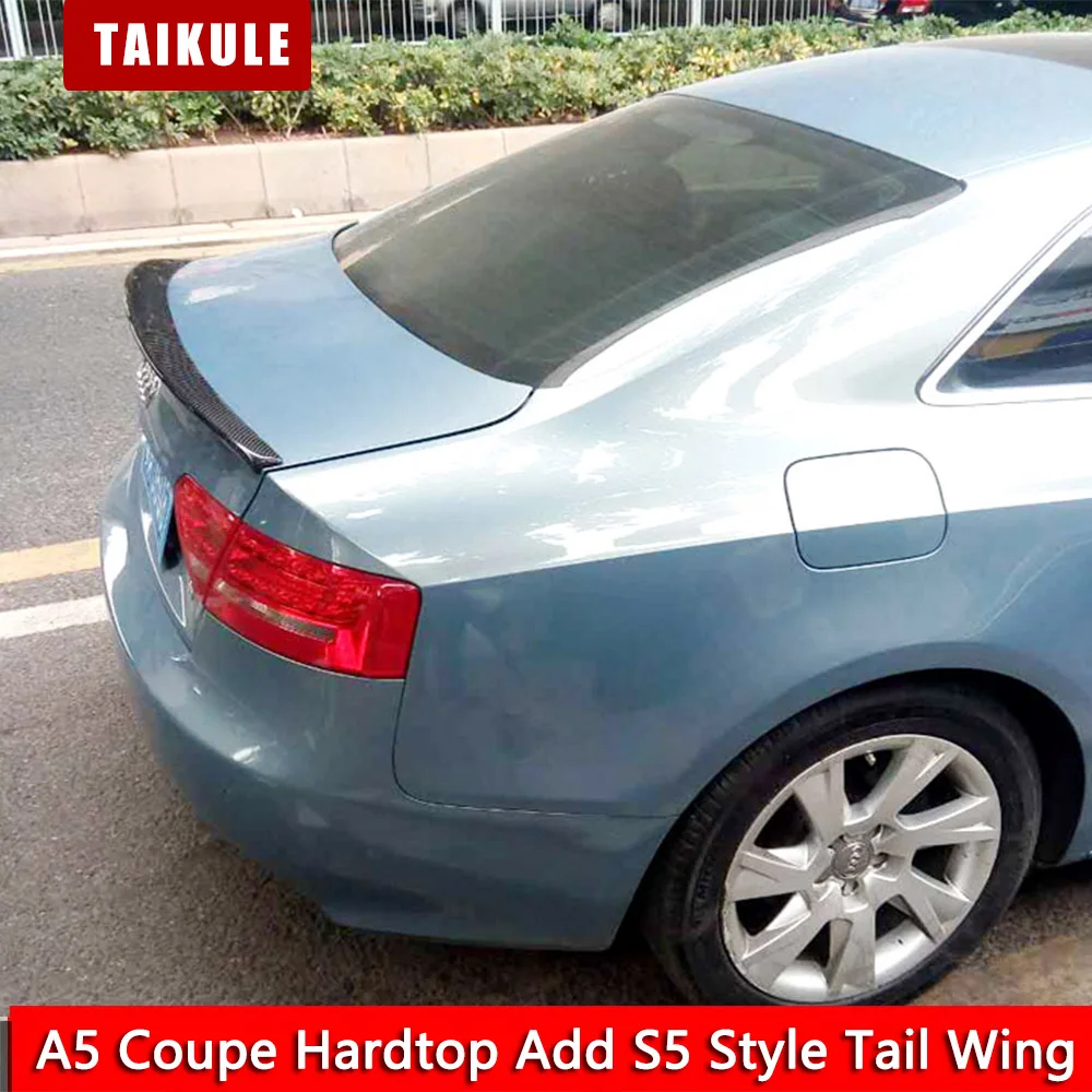 For 2012 to 2016 A5 Coupe Hardtop Add S5 Style Tail Wing Modification Carbon Fiber Material S Small Boot Spoiler High Quality