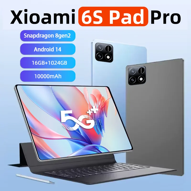 2024 NOWOŚĆ Oryginalny tablet MI Pad 6S Pro 11 cali Snapdrago 8gen2 HD 4K Android 14 16GB+1T 12000mAh 5G Dual SIM WiFi GPS Tablet PC