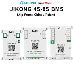 JKBMS Smart Bms 8S 24V 100A 200A Battery Management System Active Balance Bms