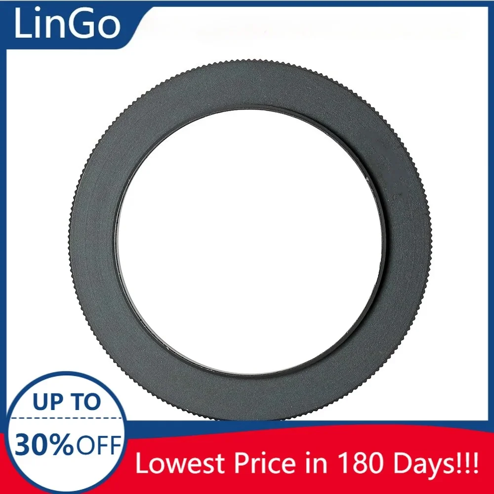 49-77mm Macro Reverse Adapter Ring for EOS EF/EF-S Mount, Metal Lens Reverse Ring for Photography Camera Accessories
