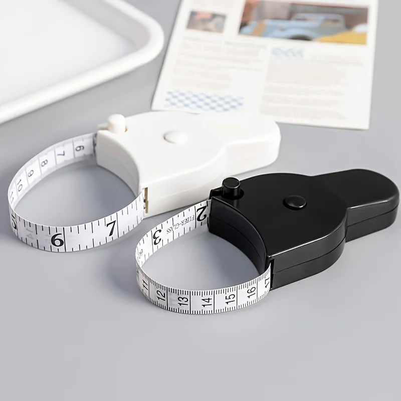 2pcs Automatic Retractable Tape Measure - High-Precision Fitness Tape with Locking Mechanism & Positive Lock, for Waist, Hips