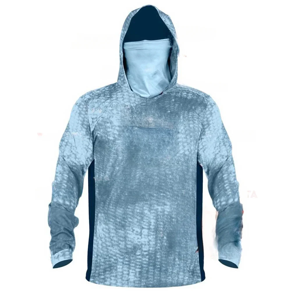 

Fishing Shirts Mens Mask Long Sleeve Fishing Shirt Outdoor UV Clothing Hooded Coat Sunscreen Breathable Fishing Clothing