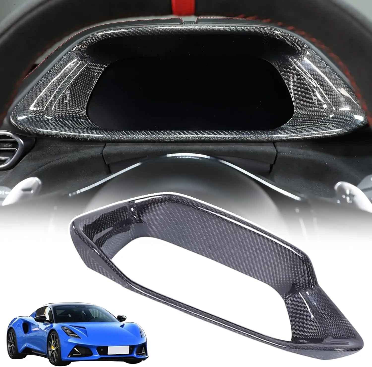 Center Console Dashboard Meter Panel Frame Trim For Lotus Emira V6 GT4 I4 Coupe 2020-24 Instrument Panel Speedometer Frame Cover