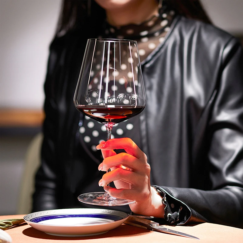 JINYOUJIA Perfect Flawless Quality 765ml Bordeaux Cabernet Sauvignon Wine Glasses Handmade Crystal Wine Glass Zalto Style Goblet