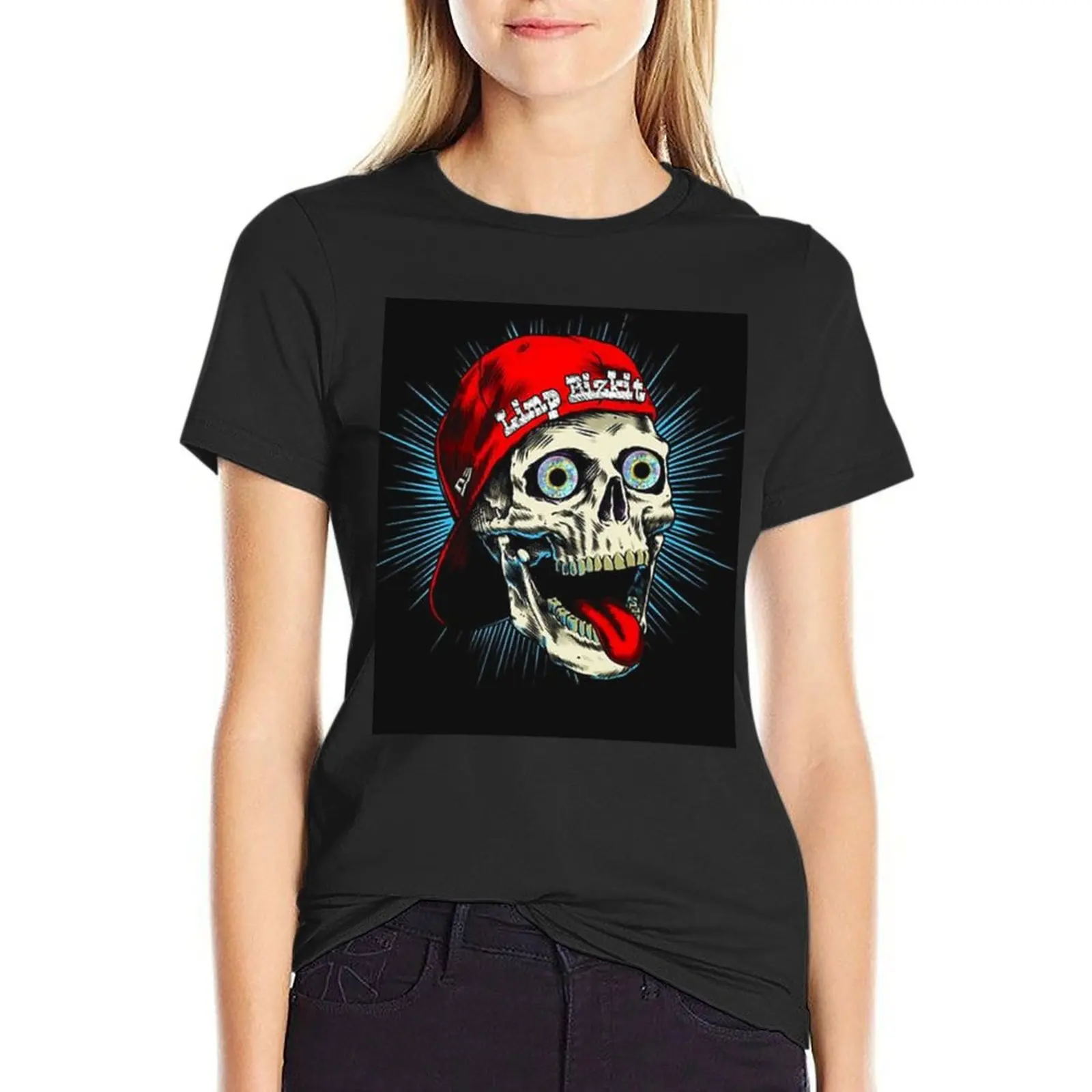 

Limp Bizkit T-Shirt lady clothes blacks animal print shirt for girls t shirts for Women loose fit