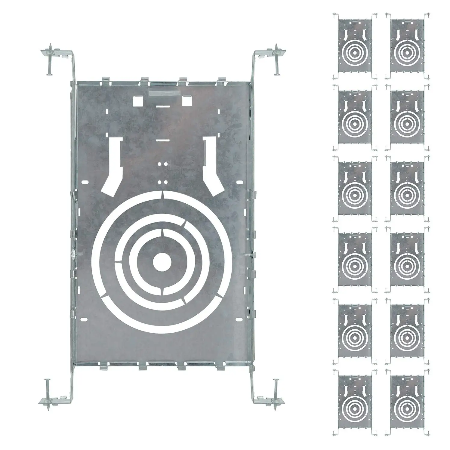 

Adjustable LED Recessed Light Mounting Plate with Extendable Bars, Shallow Bracket, Notches Kit - 12 Pack