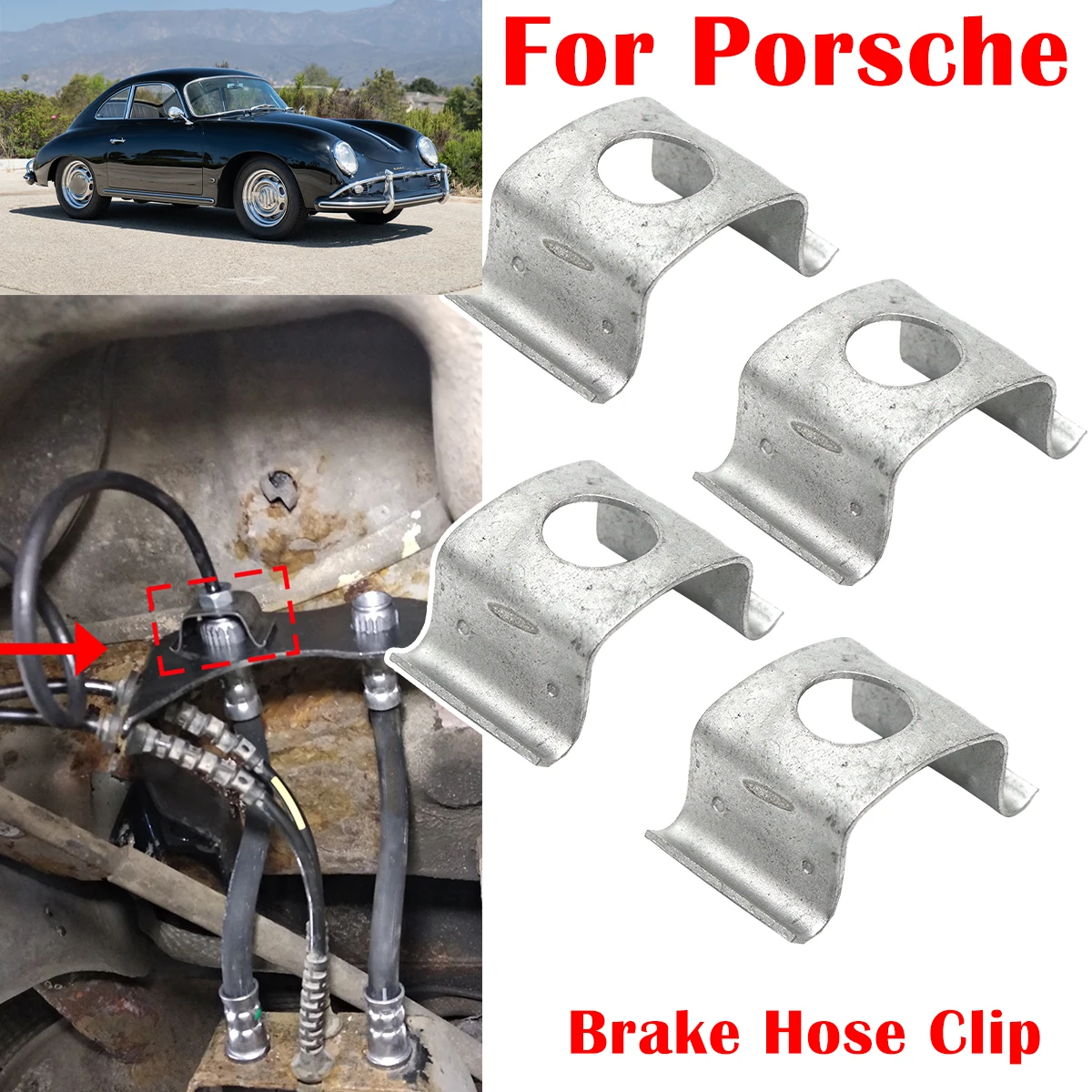 

Car Brake Hose Line Fixing Securing Clips Bracket Retaining Rivets Spring Repair Accessories FOR Porsche 356 911 912 914 968
