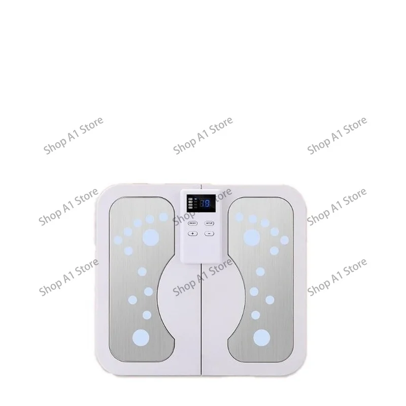 Foldable EMS Heating Foot Massager with Electrode Pads, 220V Plantar Relaxation Pedicure Stimulator Machine