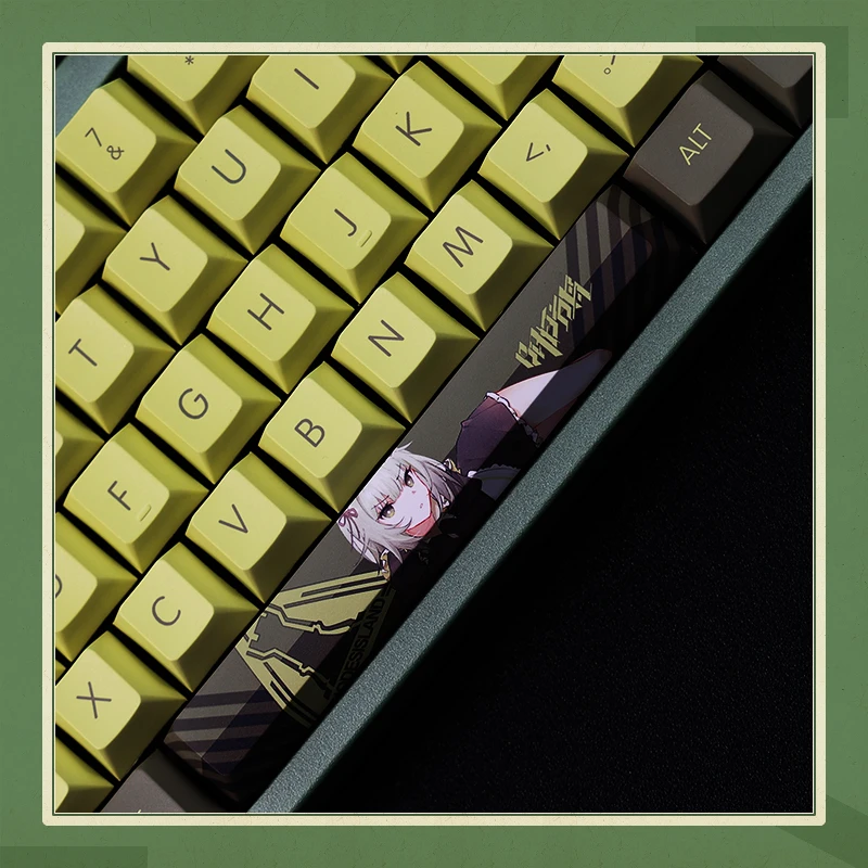 108 Keys Arknights Kal'tsit Keycaps Cherry Profile Anime  PBT Dye Sublimation Mechanical Keyboard Keycap For MX Switch 61/104