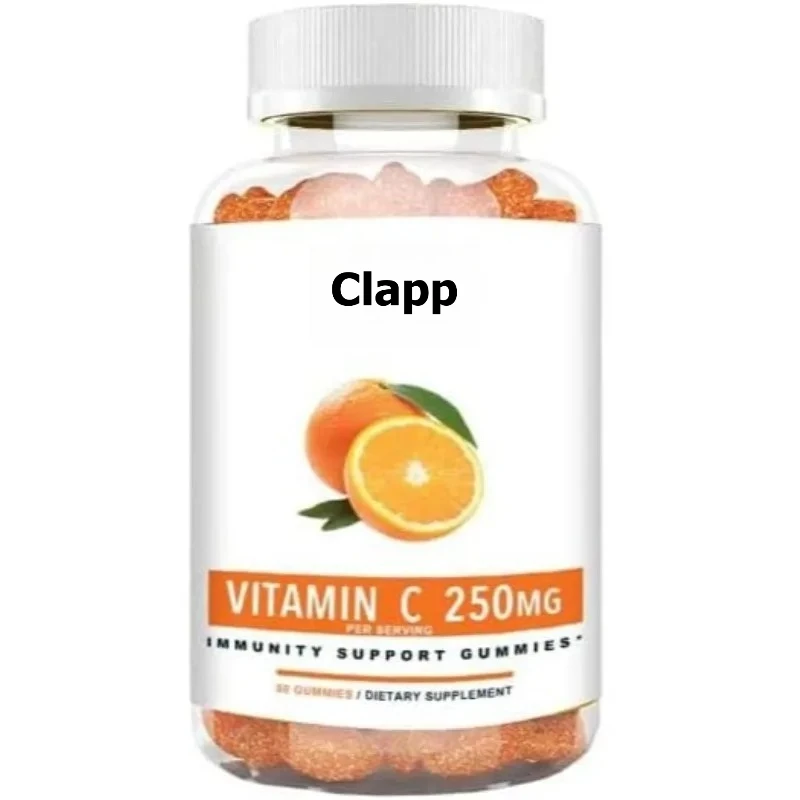 

Vitamin C Orange Gummies - Immune System Enhancer, Non GMO, Vegetarian and Natural Orange Flavor, 60 Capsules