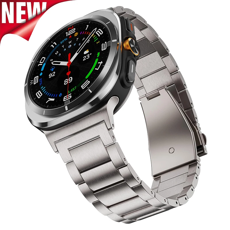 

Luxury Titanium Strap for Samsung Galaxy Watch Ultra 47mm 8 40mm 44mm 8Classic 46mm Metal Band for Galaxy Watch Bracelet Correa