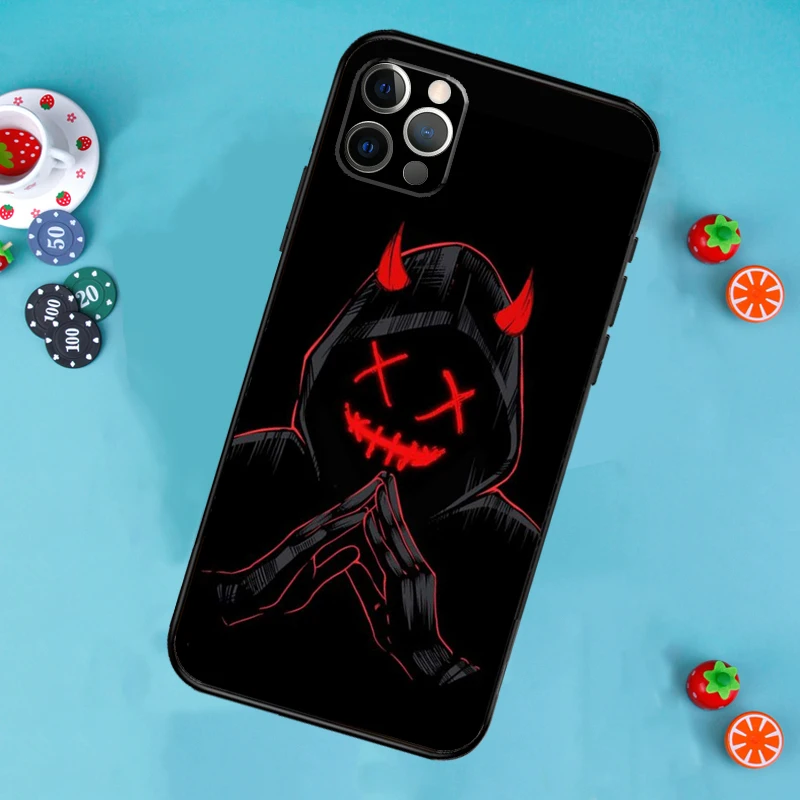 الشيطان باد بوي أنيمي قضية الهاتف آيفون 17 الهواء 13 16 15 11 12 14 برو ماكس 13 12 ميني 15 16 زائد 16e غطاء فوندا