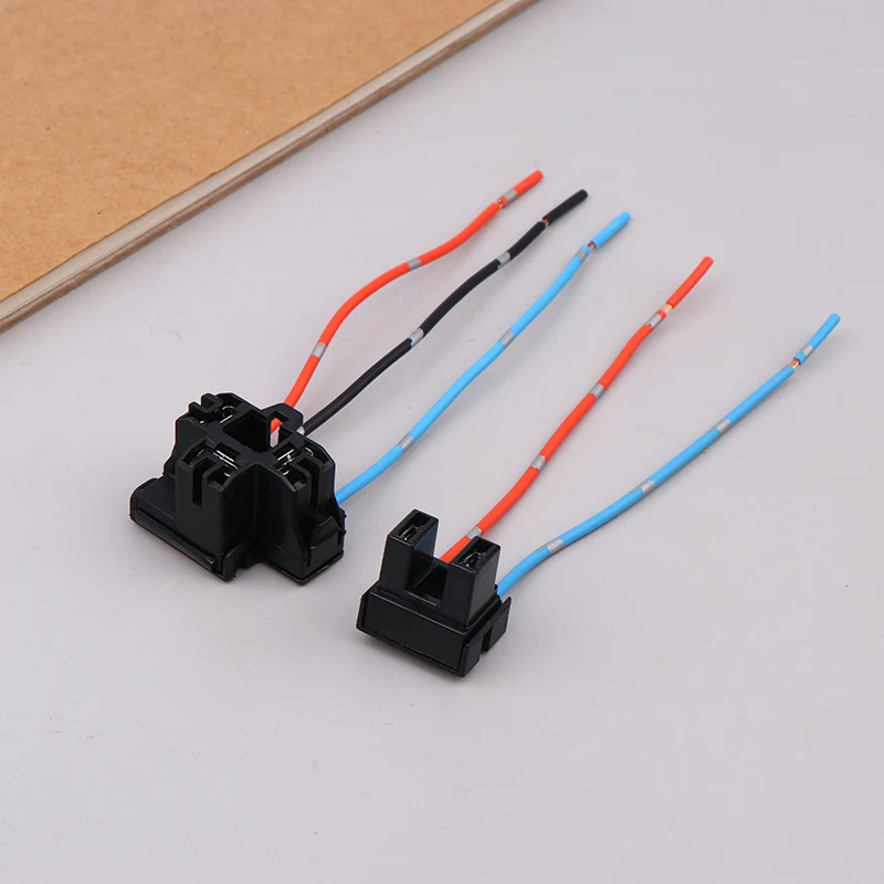 New 2Pcs Headlight Lamp Bulb Socket Wiring Harness Connector Plug Adapter Line For H1 H7 H4 Bulb Car Headlight Connection Plugs - view 3
