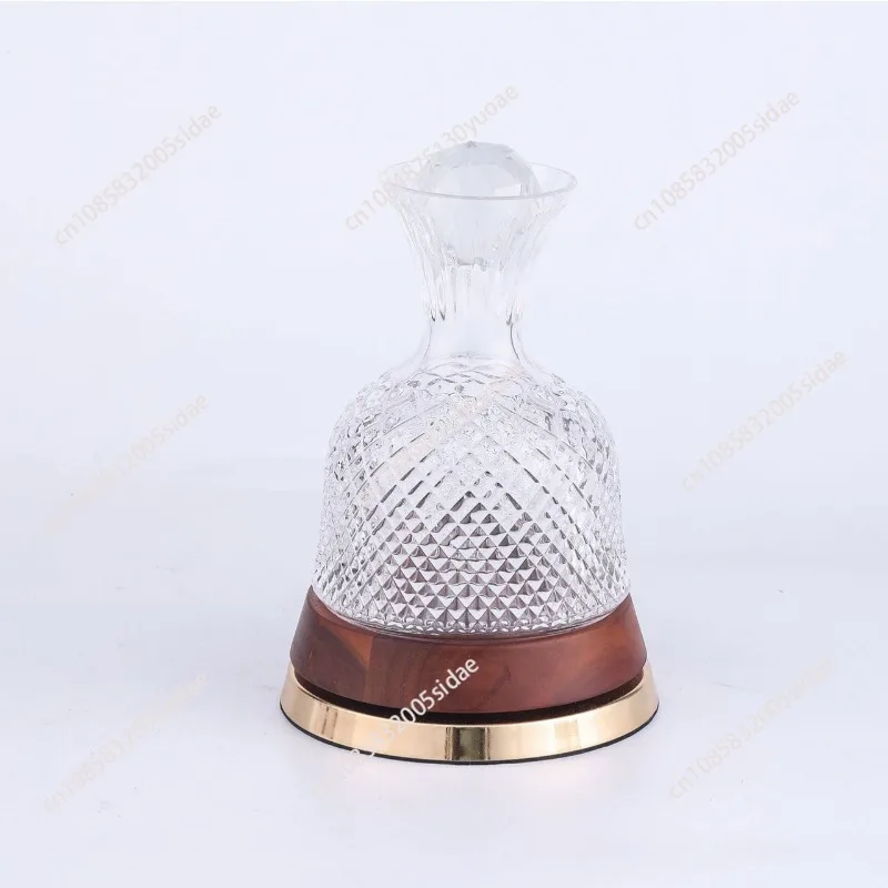 1Pcs Rotating Decanter Wine Vessel Creative Light Luxury Decanter Whisky Barware For Home Bar Parties Anniversary Wedding