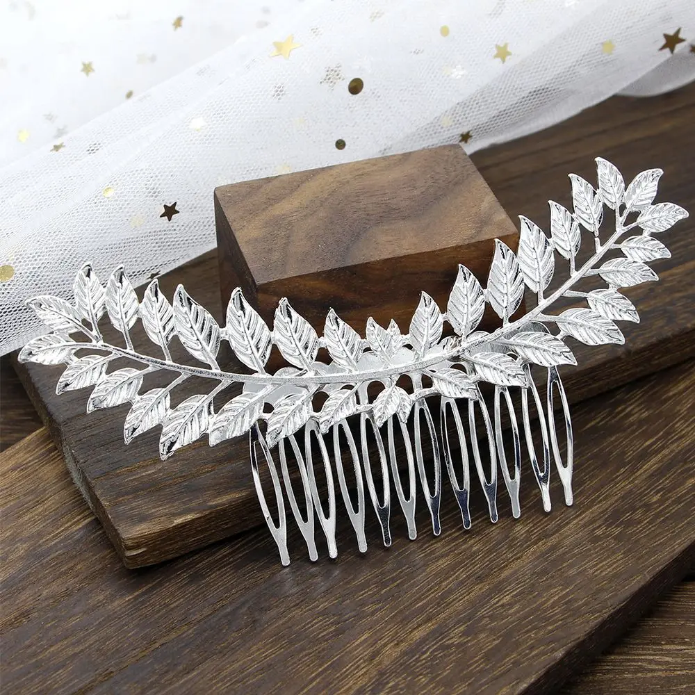 Tiara Inserting Wedding tiara Headdress Headwear Bride Hair Comb Bridesmaid Hair Comb Leaves headwear Hairpins Disk Hair