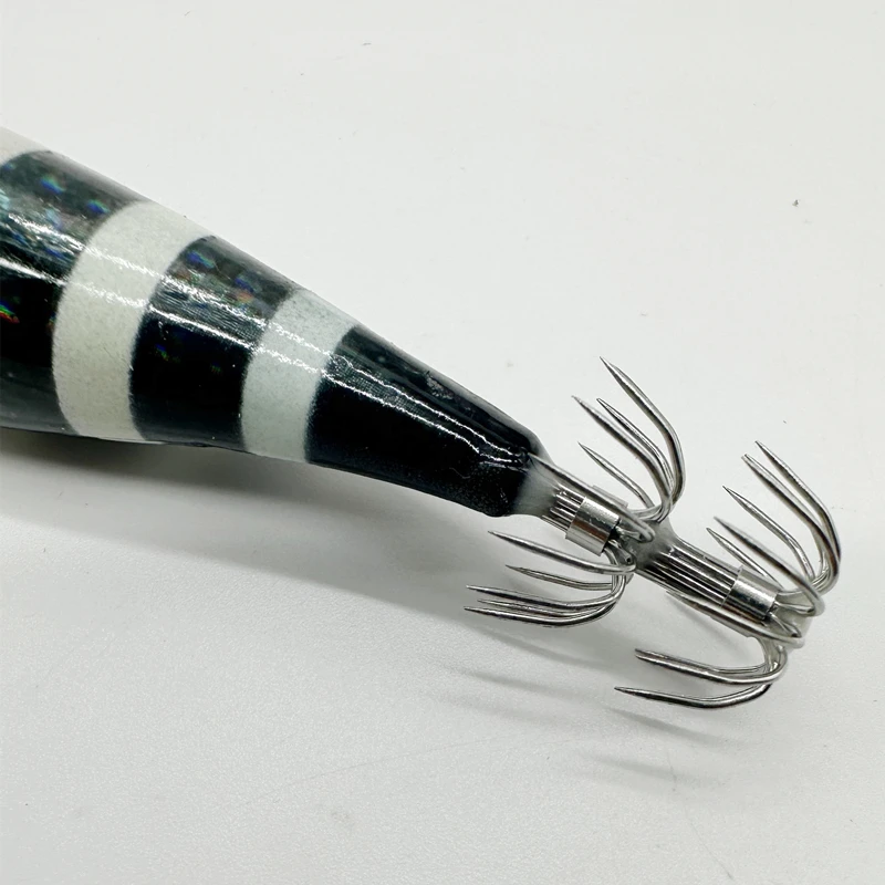 10g Horizontal wood Shrimp Laser Luminous Floating Egi lure Squid Jigging Shrimp Hook Octopus Cuttlefish Fishing Baits