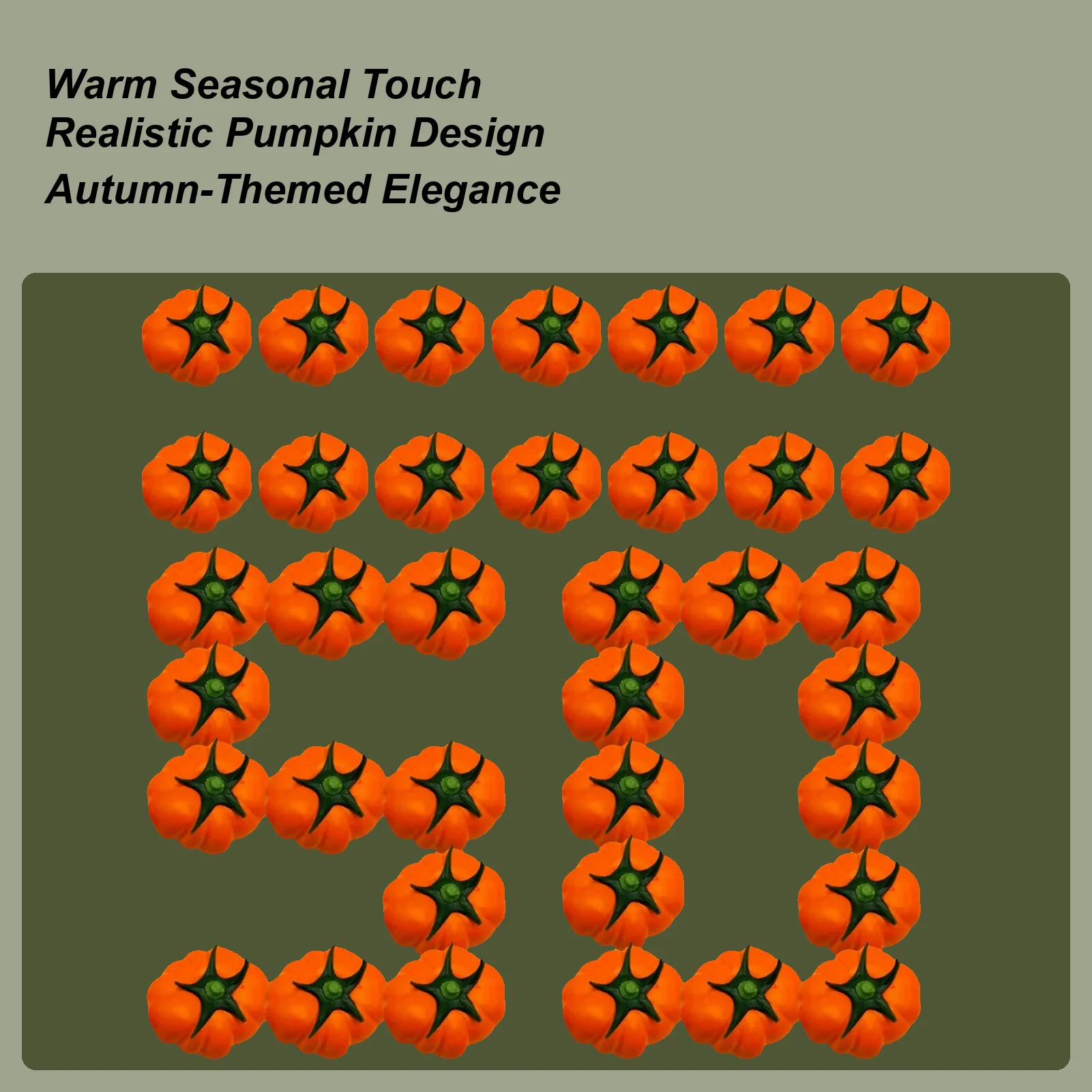 

Artificial Pumpkin 50 Pieces Compact Fake Foam Pumpkins For Thanksgiving Rustic Tabletop Ornament Lightweight For Stairs Wedding