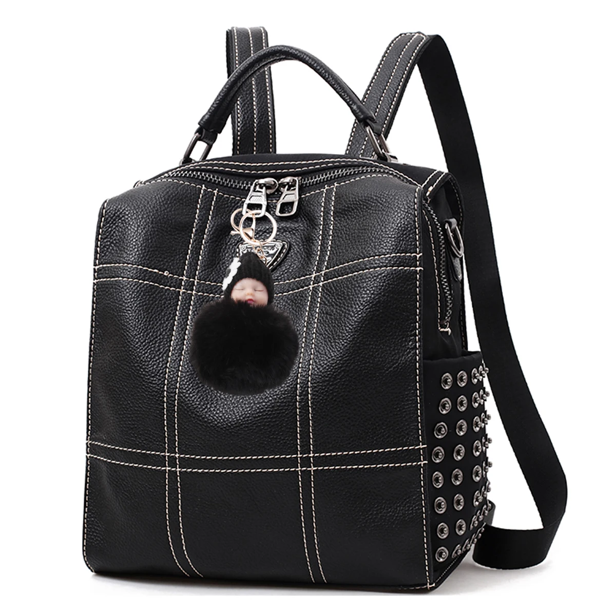 Breloczek do kluczy z pomponem, brelok do kluczy samochodowych dla dzieci, kobiet, łańcuszek, prezent, dekoracja, organizacja kluczy