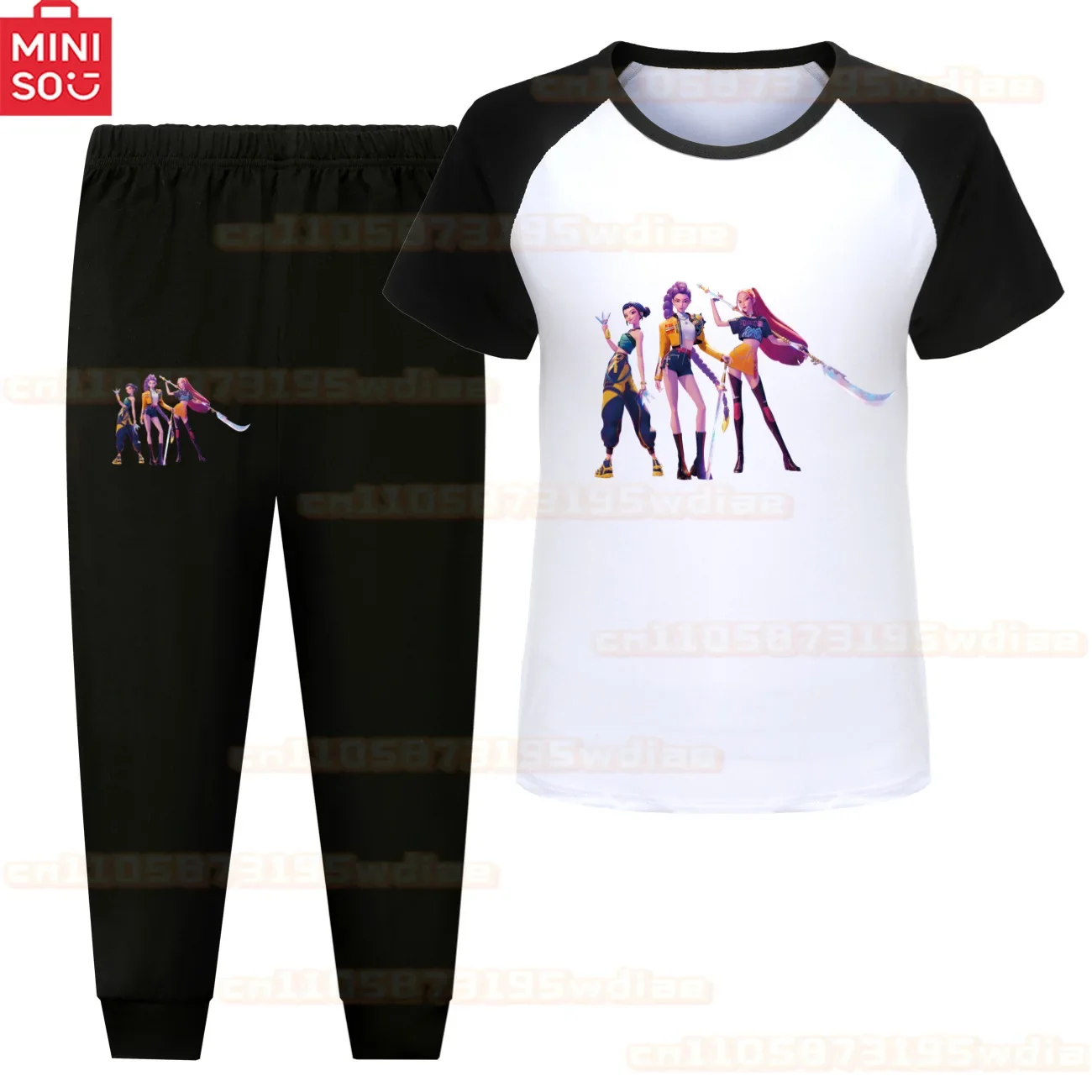 新しい KPop デーモンハンターズ子供パジャマセット幼児女の子半袖 Tシャツパンツ 2 個夏パジャマ快適な服