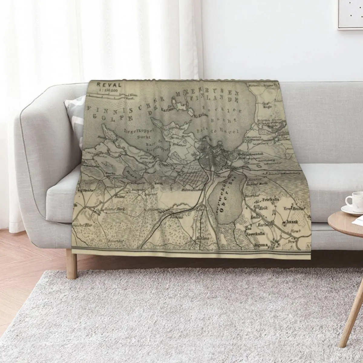 Vintage Tallinn Estonia Map (1914) V.2 Throw Blanket Blankets For Bed Plaid Hairy warm winter Decorative Beds Polar Blankets