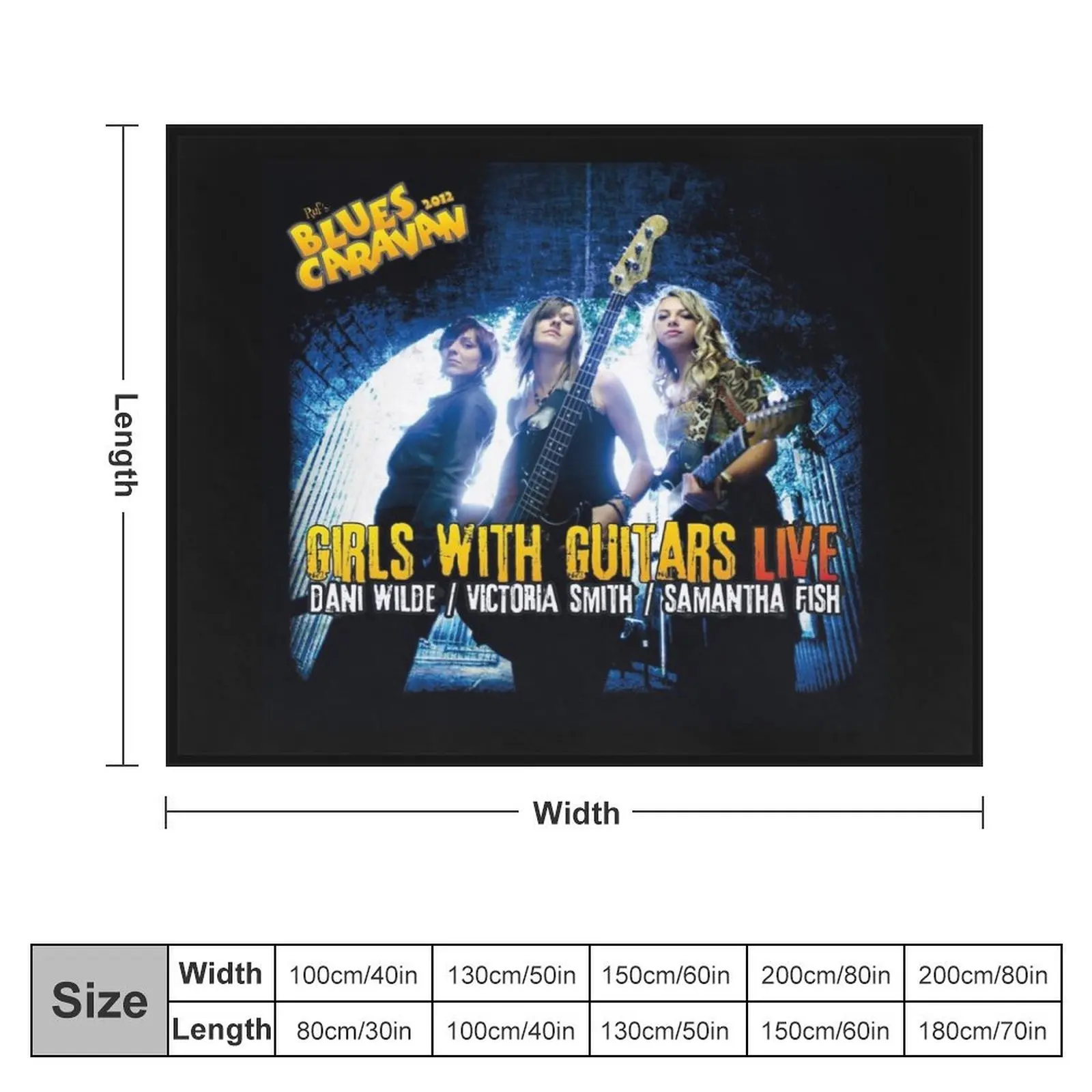 Samantha Fish girls with guitars live Throw Blanket cosplay anime Blankets For Baby Blankets