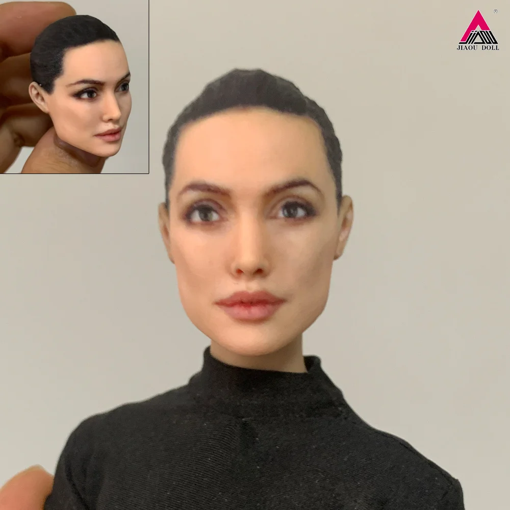 

1/6 1/12 Scale Beauty Head America Actress Movie Characters Painted Resin Model For 12'' 6'' Female Soldier Action Figure Body