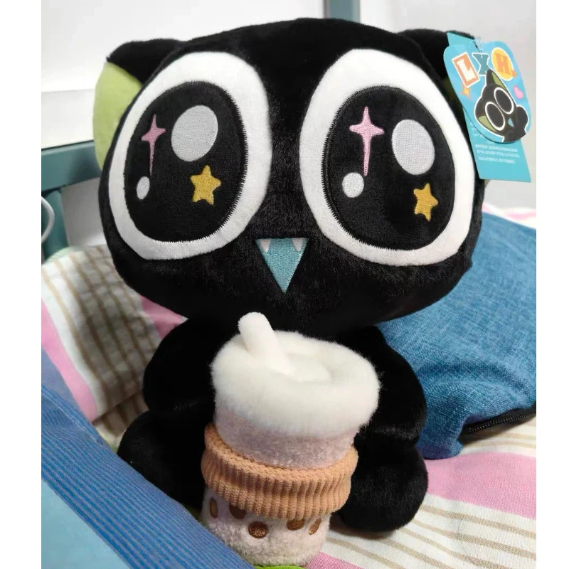 

Официальная лицензированная плюшевая кукла Luo Xiaohei War Chronicles 2, издание с чаем с молоком, очаровательная плюшевая игрушка-кошка, супер мягкая тканевая кукла, подарки