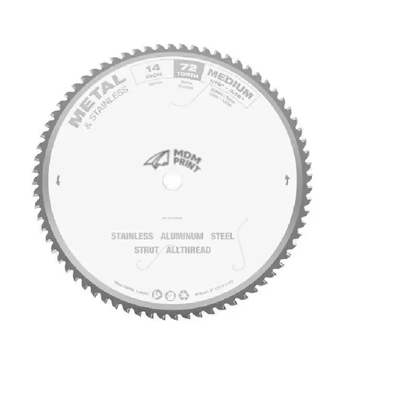 

14 in Metal & Stainless Cutting Circular Saw Blade (1 in Arbor)